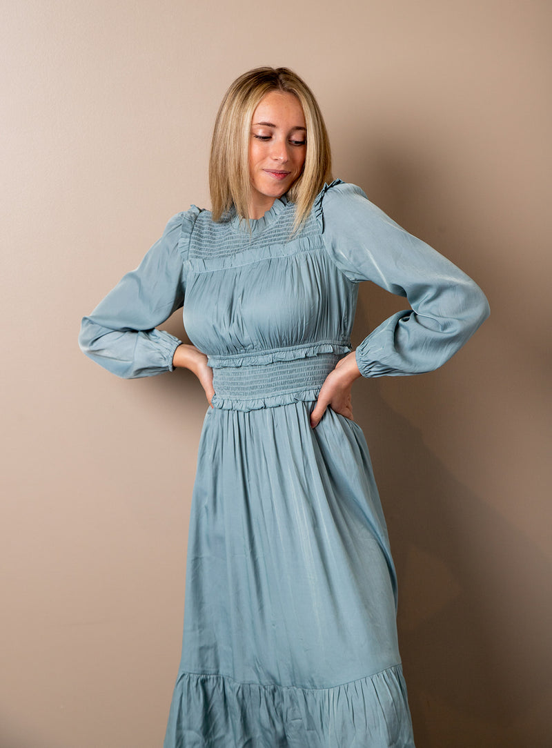 dusty sage midi dress Baltic Born Womens Fabian Jacquard Midi Dress | Dusty Sage