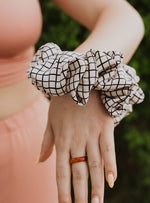 SCHOOLS OUT SCRUNCHIE // BLACK & WHITE