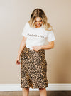 LEOPARD MIDI SKIRT