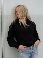 COLD SHOULDER SWEATER