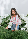 ALOHA FLORAL TOP // WHITE