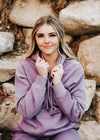 BOYFRIEND FLEECE HOODIE // DUSTY PURPLE