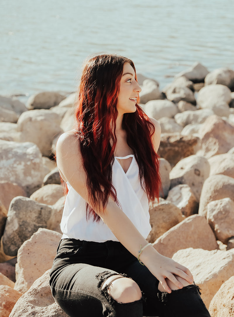 SOPHIE STRAPPY TOP // WHITE